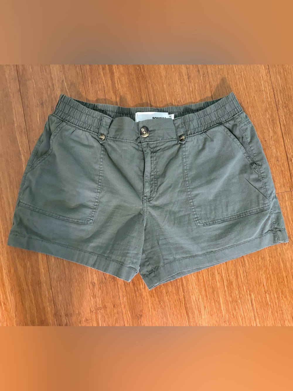 Sonoma Olive Green Casual Utility Shorts